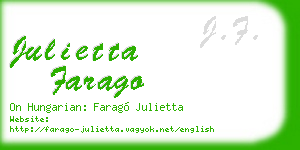 julietta farago business card
